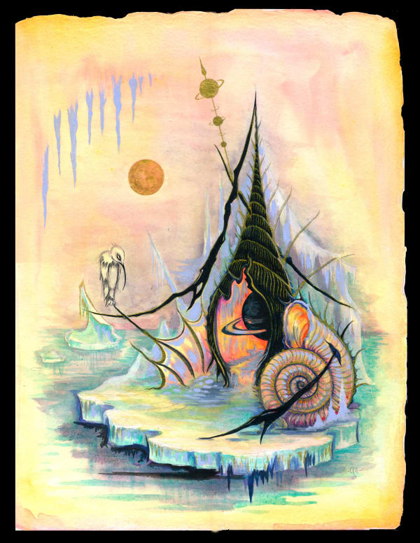 Camille Rose Garcia, Transmission From the Drifting Zone (SOLD), 2024