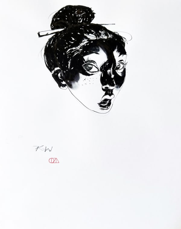 Kent Williams, The Sympathy of Benten: Face (profile) - SOLD, 2021