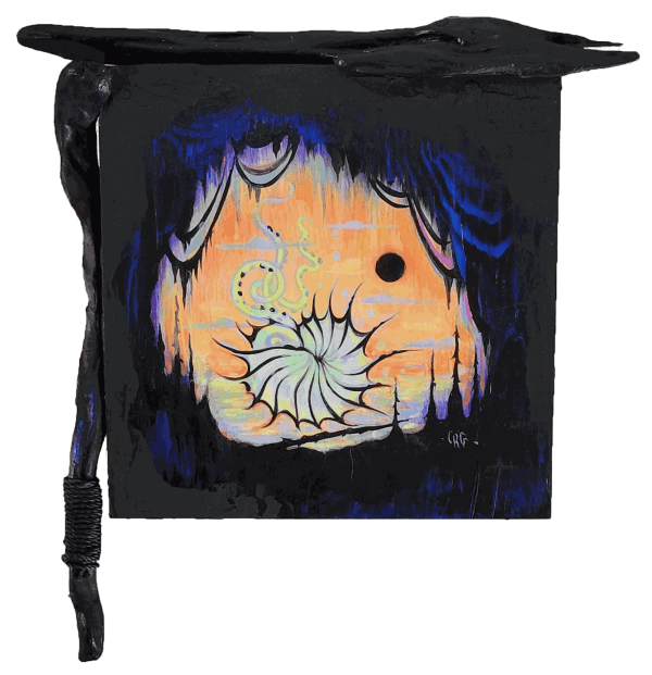 Camille Rose Garcia, Voyager 2 / SOLD / 8 x 8", 2021 (Click to enlarge)