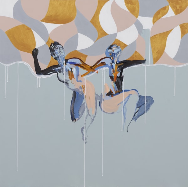 Alex Asher Daniel & Adia Millett, Untitled (2 Figures Light Blue) click for details, 2022