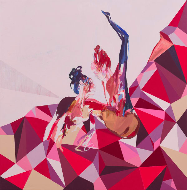 Alex Asher Daniel & Adia Millett, Untitled (2 Figures Pink/ Red) click for details, 2022