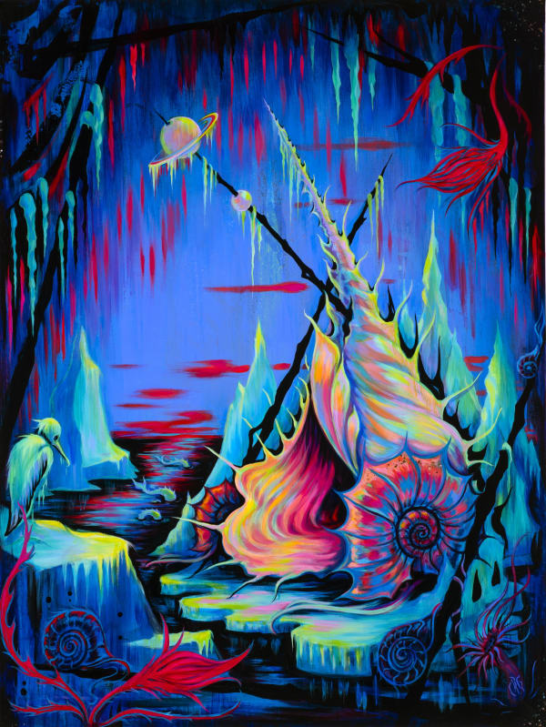 Camille Rose Garcia, Arctic Fortress Adrift (SOLD), 2024