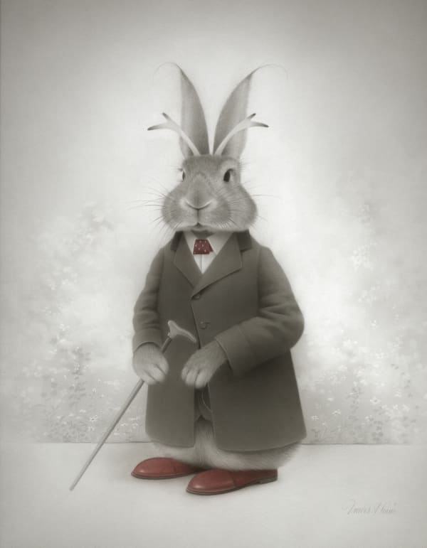 Travis Louie, Jackalope and His Red Shoes, 2022