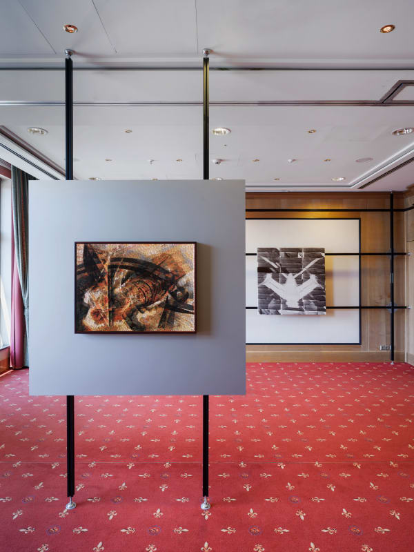 SIMON DENNY exhibition view, Forces of the Unknown, presented by Kraupa-Tuskany Zeidler, JW Marriott Hotel Berlin, Salon 12–13, 2025