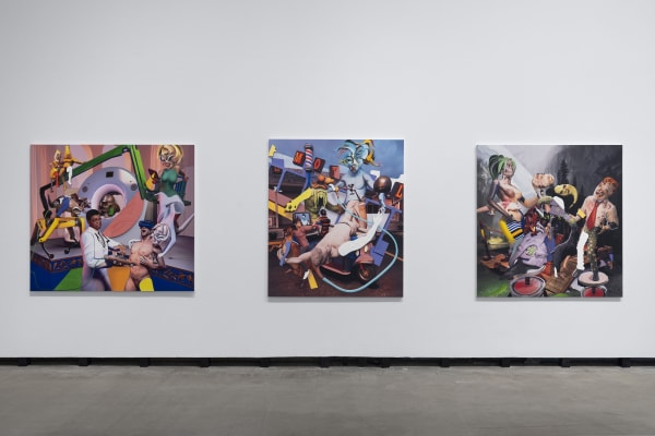 PIETER SCHOOLWERTH exhibition view, Between Pixel And Pigment: Hybrid Painting In Post-Digital Times, Marta Herford Museum, 2024