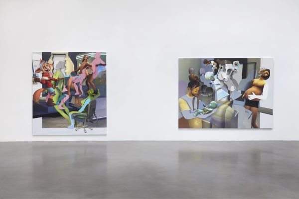 PIETER SCHOOLWERTH exhibition view, Shifted Sims, Petzel Gallery, New York, 2020