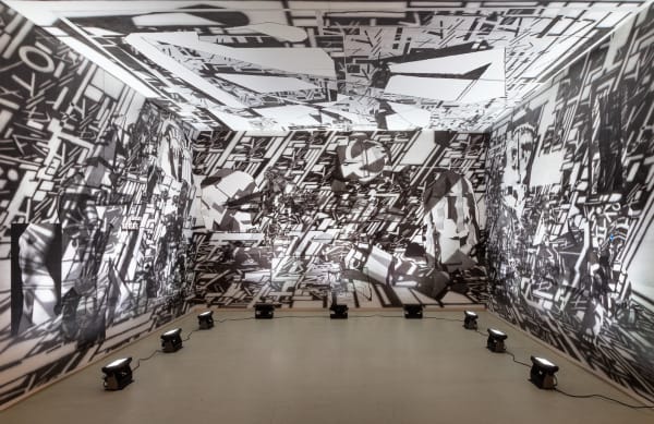 AVERY SINGER exhibition view, Art Basel Statements, 2015