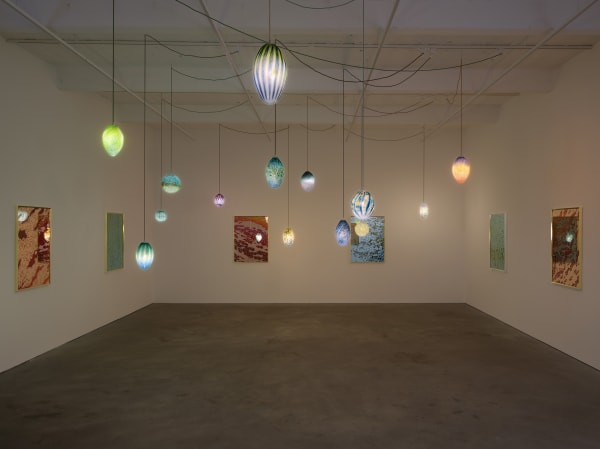 SLAVS AND TATARS FEAT. ANDREY ANRO, DOZIE KANU, MINA MASOUMI, LIN MAY SAEED, exhibition view, Hang Don't Cut, Kraupa-Tuskany Zeidler, Berlin 2023