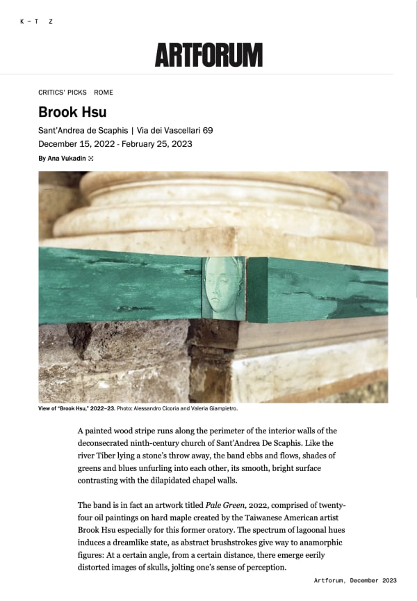 Critics’ Picks Rome: Brook Hsu