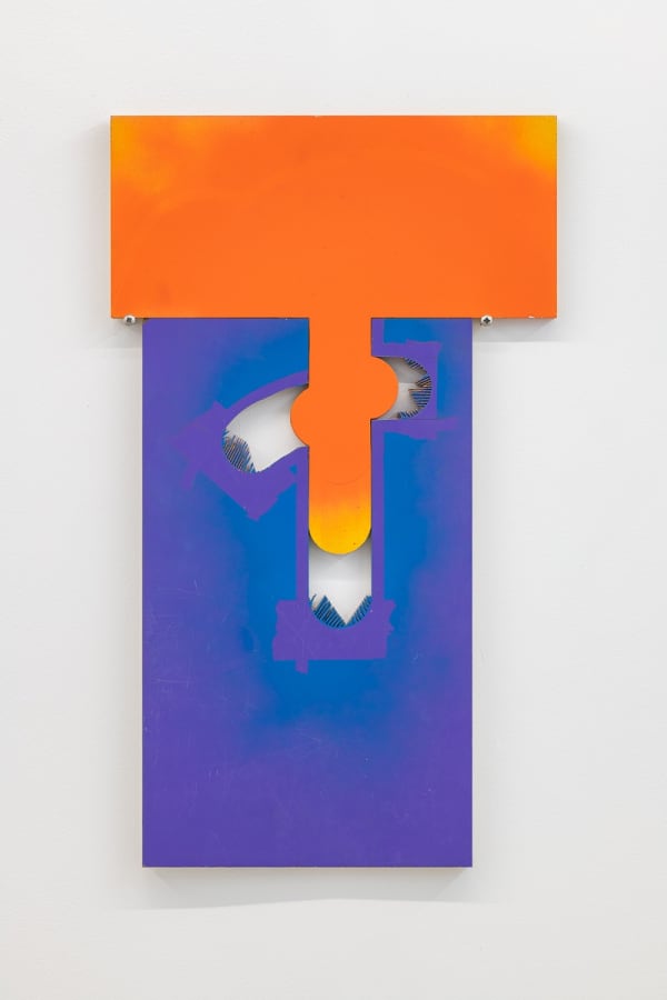 Alexandre Canonico Nesting, 2020 Spray paint on laminated plywood, screws 61.5 x 36.5 x 2 cm