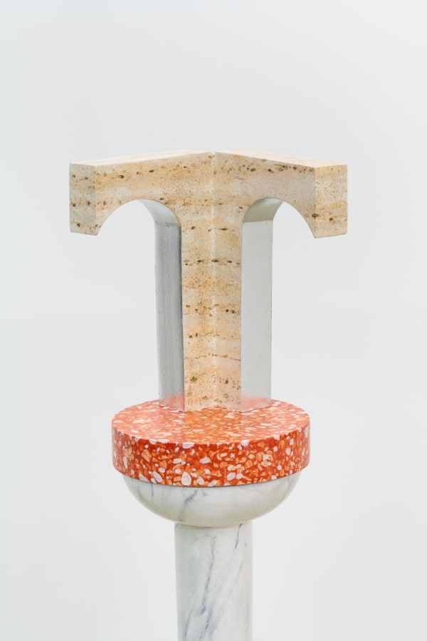 Ana Kazaroff Santa Fe 5073, 2021 Oil paint, wood, silver leaf 24 x 21.5 x 16 cm 88 x 18 x 17 cm (with a stand)