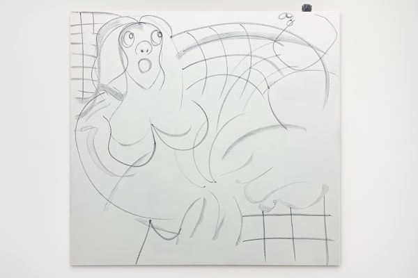 Penelope Kupfer Chores, 2022 Charcoal and oil on canvas 160 x 170 cm