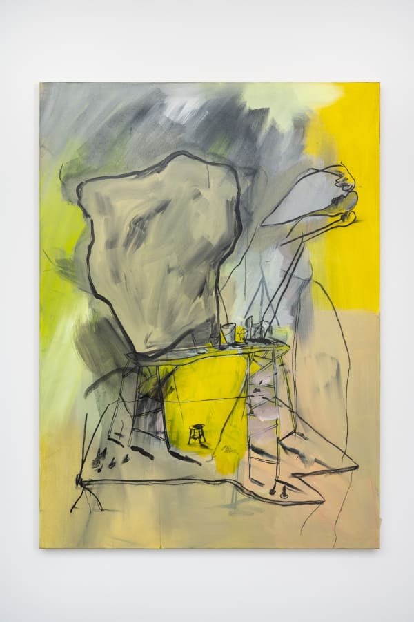 Dominic Myatt Untitled, 2022 Acrylic and charcoal on canvas 130 x 95cm