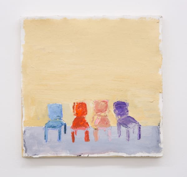 Mirela Cabral Chairs I, 2022 Oil on paper 30 x 30 cm