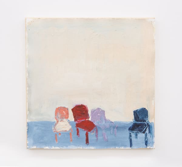 Mirela Cabral Chairs II, 2022 Oil on paper 30 x 30 cm