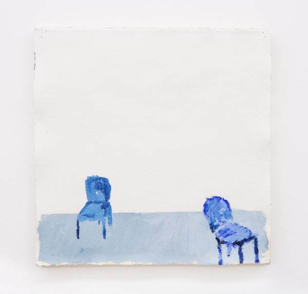Mirela Cabral Chairs III, 2022 Oil on paper 30 x 30 cm