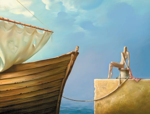 THE FLIRT PRINT ON CANVAS 11 x 14 INCHES Signed and Numbered Limited Edition