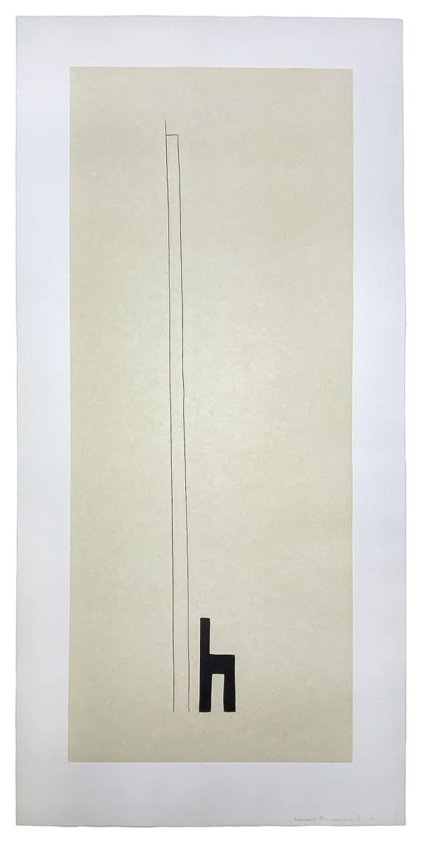 Marina Abramović Chair for the Spirit Chair for Man, 1999 softground etching, aquatint, and chine collé 55.5 x 26.75 inches edition of 21