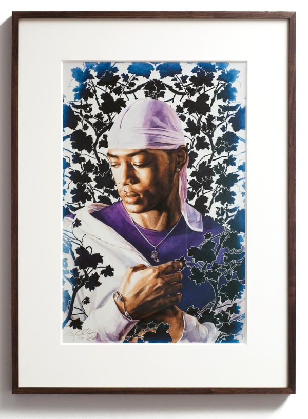 Kehinde Wiley Tomb of Pope Alexander VII Study I, 2016 hand embellished pigment print on paper in artist's frame 27 x 20 inches edition of 30