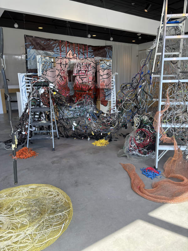 RE: PURPOSE A Public Facing Art Instllation at the Beverly Connection, Los Angeles Chenhung Chen, Jynx Prado and Stephanie Sherwood Installation View 2024