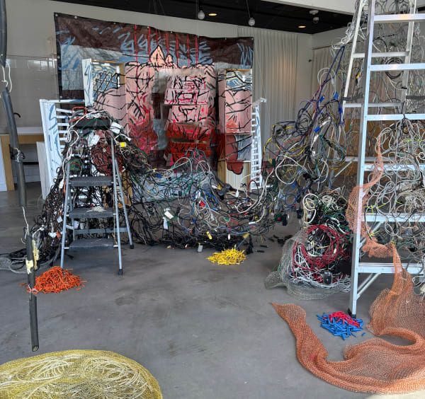 RE: PURPOSE A Public Facing Art Instllation at the Beverly Connection, Los Angeles Chenhung Chen, Jynx Prado and Stephanie Sherwood Installation View 2024