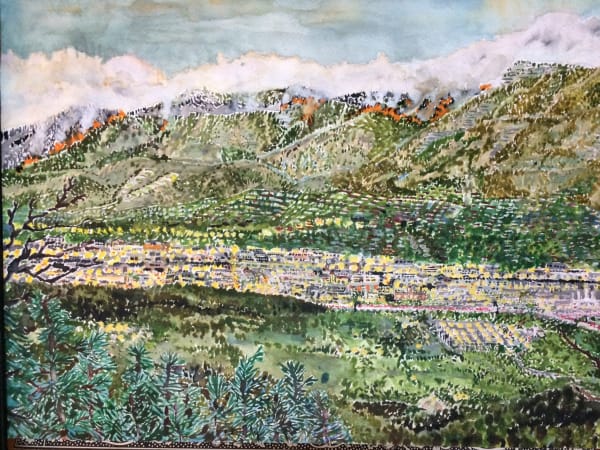 Christopher Johnsen, Wildfires above Glendale - 2017