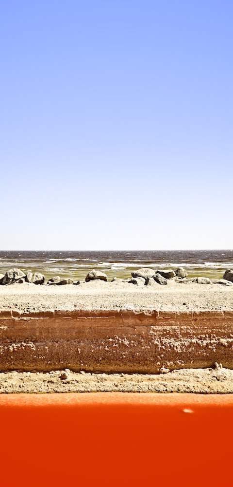 Osceola Refetoff, Sky, Whitecaps, Earth, Halobacteria - Salton Sea, CA - 2015