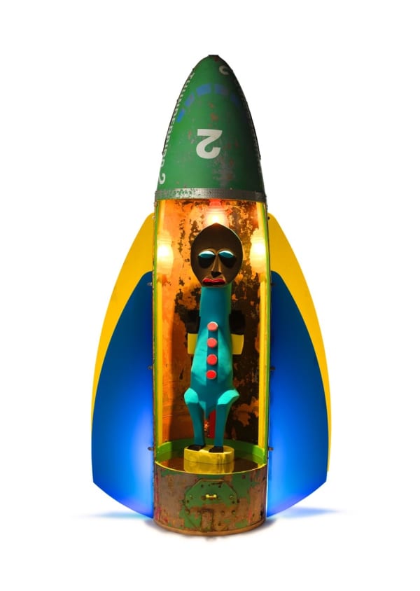 Zak Ove Starchild 2 2017 Vintage Fairground Ride Fiberglass Sculpture Flocked 244 X 156 Cm Courtesy Lawrie Shabibi And The Artist