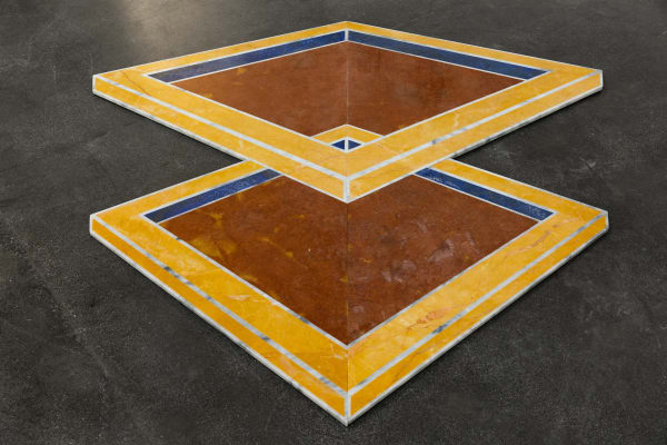 Hamra Abbas Open Cube 1, 2019 Marble, Lapis lazuli 243.8 x 243.8 cm 96 x 96 in Series