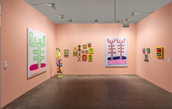 Mohamed Ahmed Ibrahim, Tree, 2024, Paper mâché, glue and cardboard, 181 x 48 x 46 cm