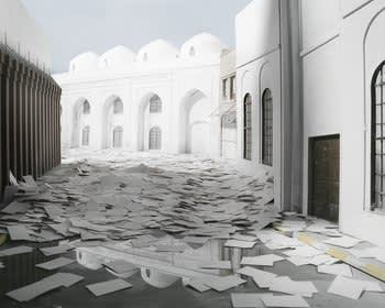 Wafaa Bilal . Book Market, The Ashes Series . 2003-13