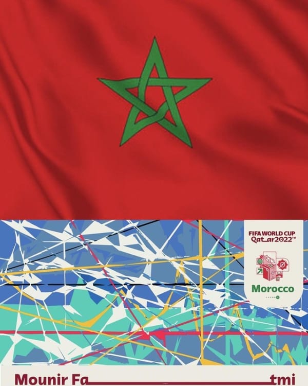 Mounir Fatmi commissioned for the FIFA World Cup™ Art Water Bottles project to represent Morocco
