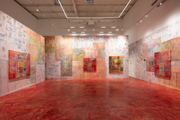 Mandy El-Sayegh, ‘A rose is a rose is a rose is a rose’, 2024, exhibition view. Courtesy: the artist and Lawrie Shabibi, Dubai; photograph: Ismail Noor of Seeing Things