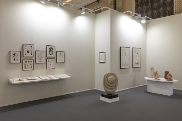 Installation view, Lawrie Shabibi at Art Dubai 2023, Modern sector. Photographed by Ismail Noor of Seeing Things. Courtesy of the...