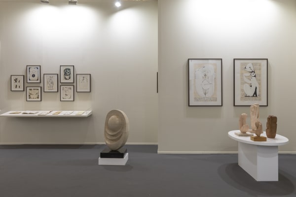Installation view, Lawrie Shabibi at Art Dubai 2023, Modern sector. Photographed by Ismail Noor of Seeing Things. Courtesy of the...