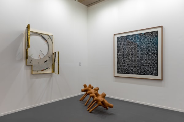 Installation view, Mandy El-Sayegh: ‘A rose is a rose is a rose is a rose’, curated by Sara Raza, 22 February – 4 April 2024, Dubai. Photo by Ismail Noor of Seeing Things. Courtesy of the artist and Lawrie Shabibi.