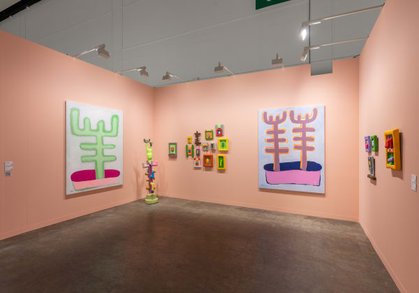 Installation view of Lawrie Shabibi at Art Basel Hong Kong 2025. Booth 3C16, 'Kabinette' sector. Photography by Samson Wong. Courtesy...