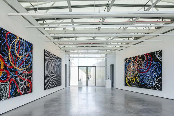 A view of the exhibition 'Grounded in the Sky' by Nabil Nahas at Château La Coste. Photo: Stéphane Aboudaram.⁠