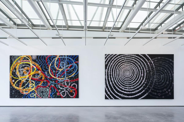 A view of the exhibition 'Grounded in the Sky' by Nabil Nahas at Château La Coste. Photo: Stéphane Aboudaram.⁠