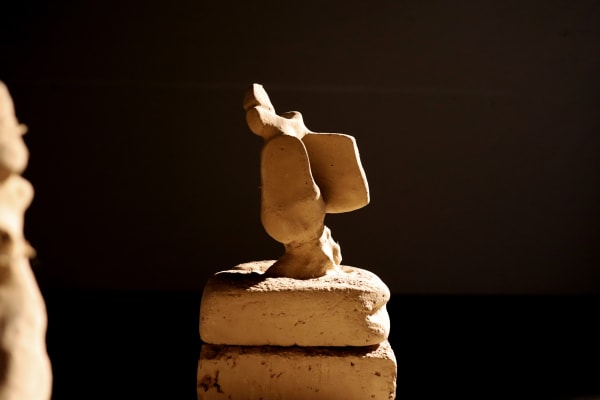 Rand Abdul Jabbar, May It Be Remembered, 2023 Single channel video (sound, 7 minutes), mud sculptures, dimensions variable. Courtesy of the artist.