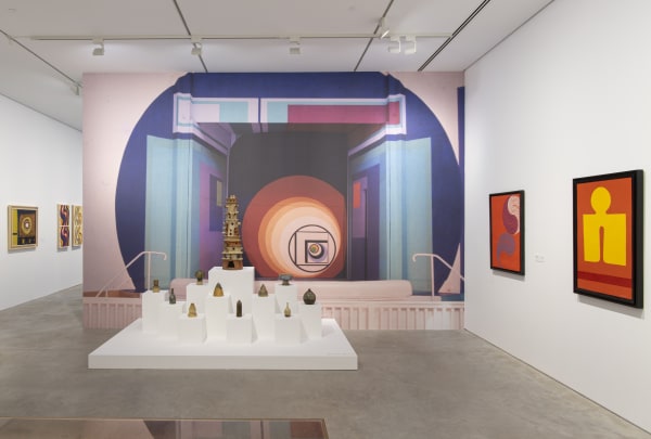 The Casablanca Art School: Platforms and Patterns for a Postcolonial Avant-Garde (1962–1987). Installation view at Sharjah Art Foundation, 2024. Photo: Motaz Mawid / Shanavas Jamaluddin.