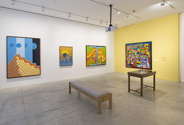 The Casablanca Art School: Platforms and Patterns for a Postcolonial Avant-Garde (1962–1987). Installation view at Sharjah Art Foundation, 2024. Photo: Motaz Mawid / Shanavas Jamaluddin.