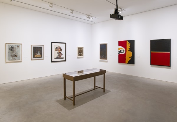 The Casablanca Art School: Platforms and Patterns for a Postcolonial Avant-Garde (1962–1987). Installation view at Sharjah Art Foundation, 2024. Photo: Motaz Mawid / Shanavas Jamaluddin.