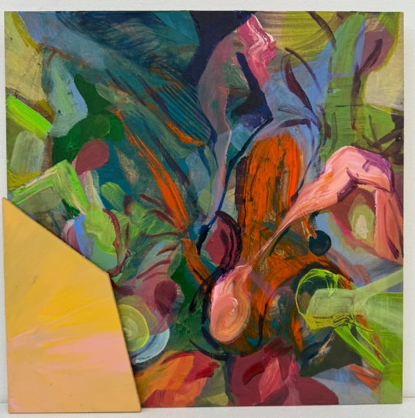 Lin Jing Neighbor S Yard 2024 Acrylic On Mdf 38 X 38Cm