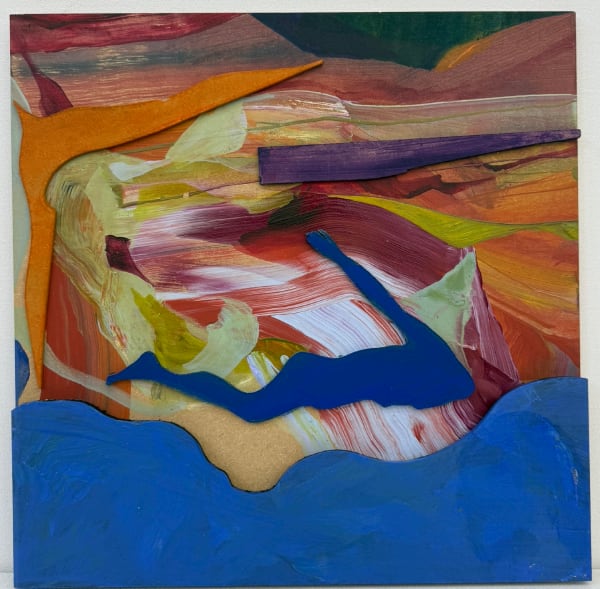 Lin Jing Sleepwalking 2022 Acrylic On Mdf 38 X 38Cm