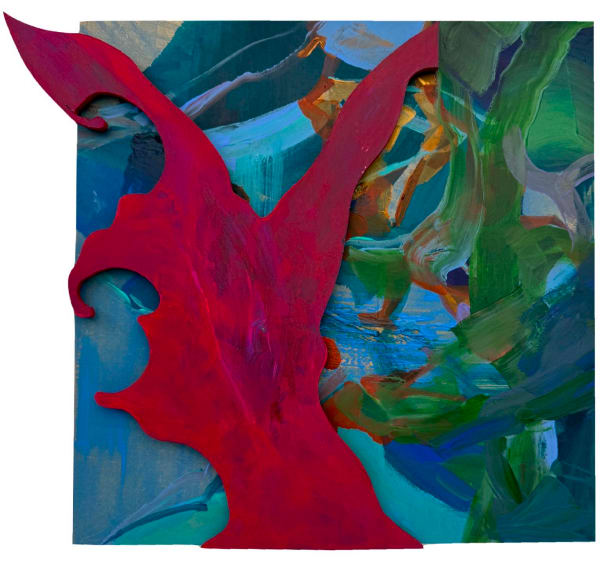 Lin Jing Treeshade 2023 Acrylic On Mdf 38 X 38Cm