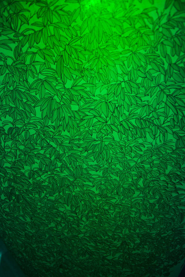 Frank Tang, Tai Ho Road (Detail), 2016, Ink on Silk, Fluorescent Tube, 203 x 172cm Photo ©K11 Art Foundation Artwork:...