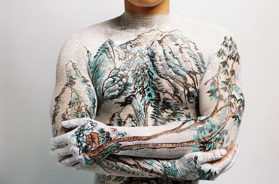 Huang Yan,黄岩 中国山水纹身一套 09 Chinese Shan-shui Tattoo 09 摄影 ,Photography, 95 x 120cm 1999