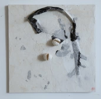 202002 #3，2020 纸本、水墨、畫板 30.5 x 30.5 cm