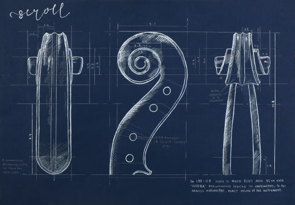 弦之藍圖 | Blueprint of Strings 37 x 29 cm Ball-point pen 2024